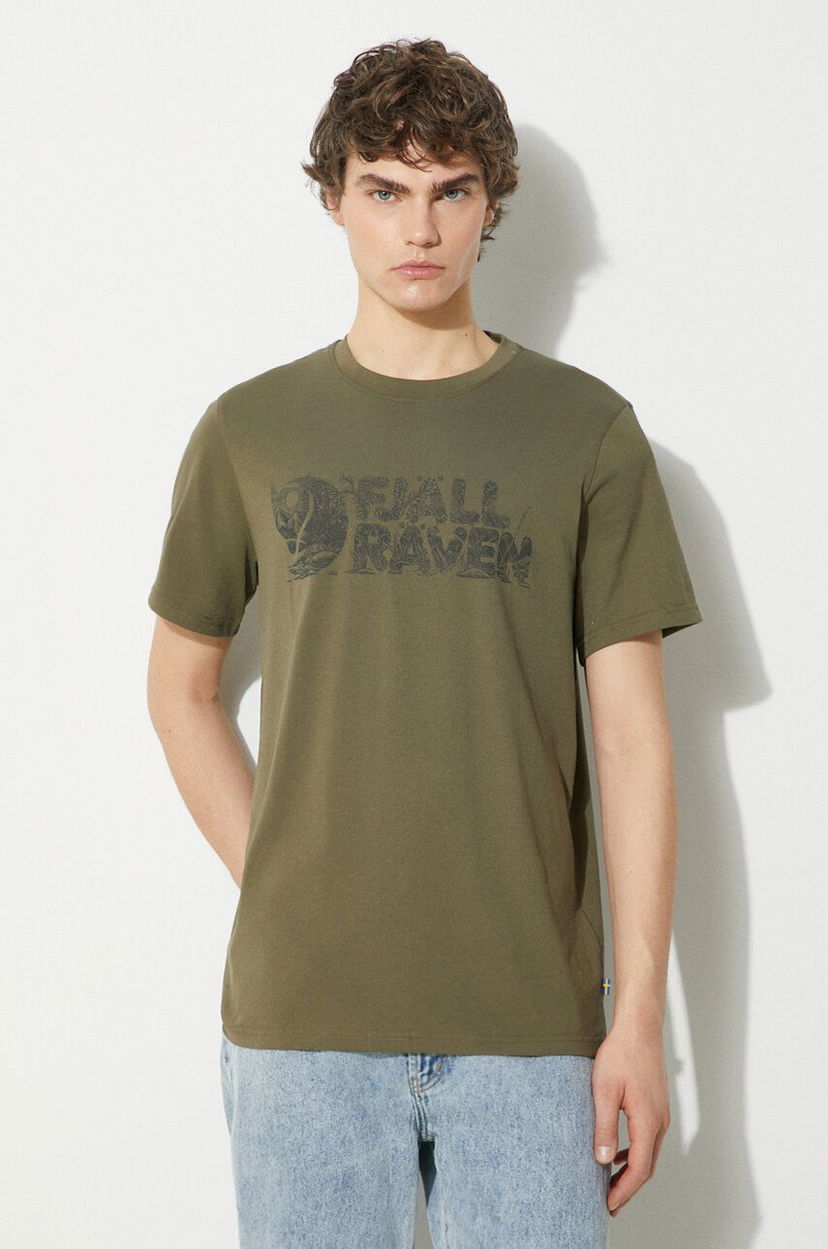 Футболка FJÄLLRÄVEN Lush Logo Graphic T-shirt Зелений | F12600219.625