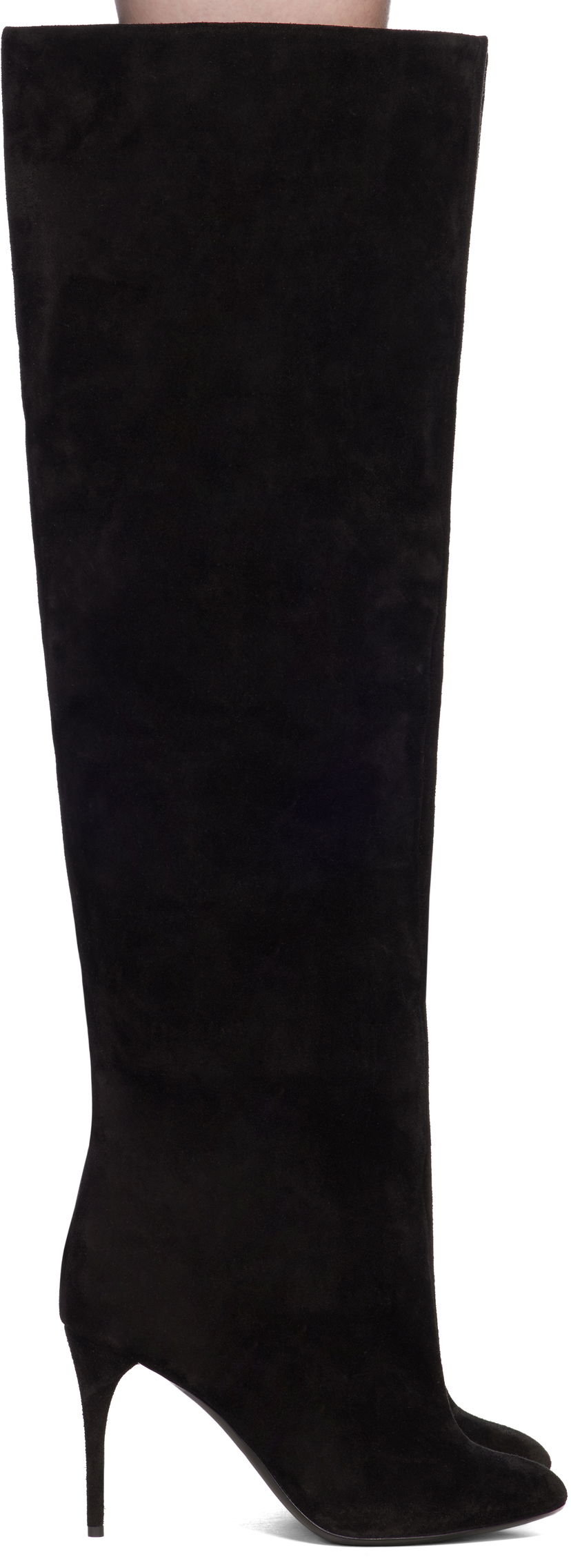Догляд за взуттям Alaïa ALAÏA Suede Knee-High Boots чорний | AA3O056CK177