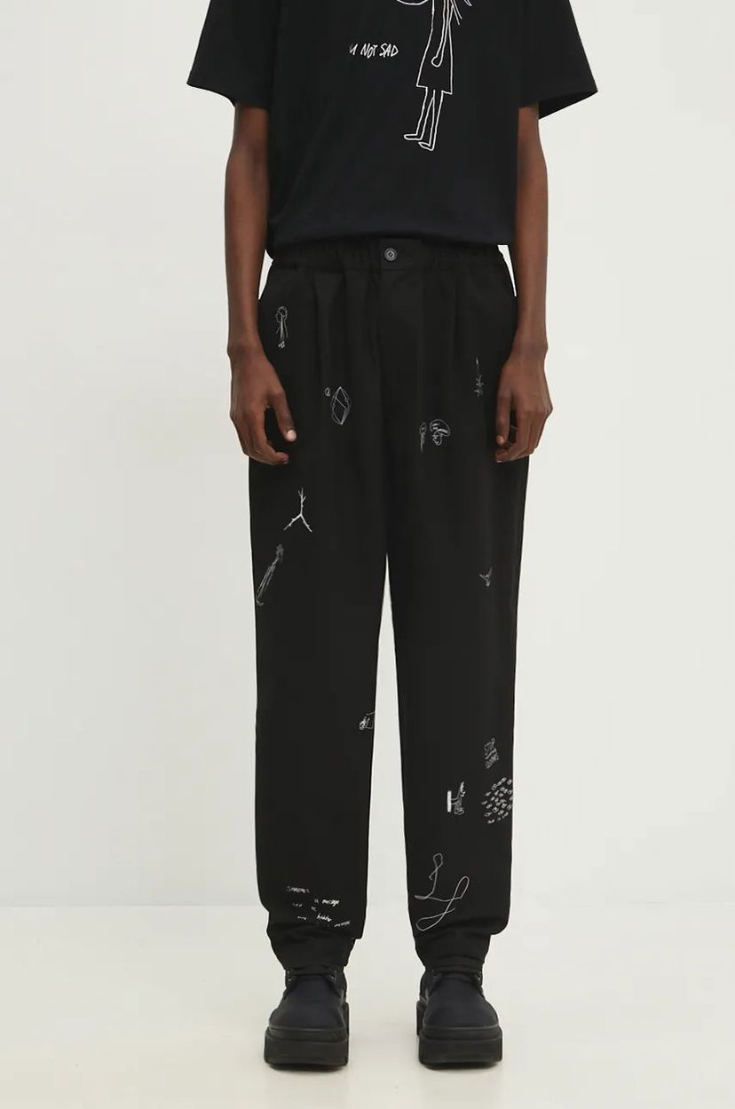 Штани UNDERCOVER Straight Leg Trousers чорний | UC2D4505.2