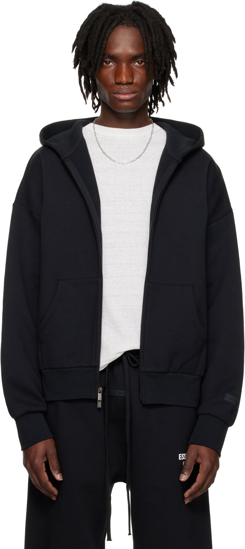 Світшоти Fear of God ESSENTIALS Classic Full Zip-Up Hoodie чорний | 192AS254780F