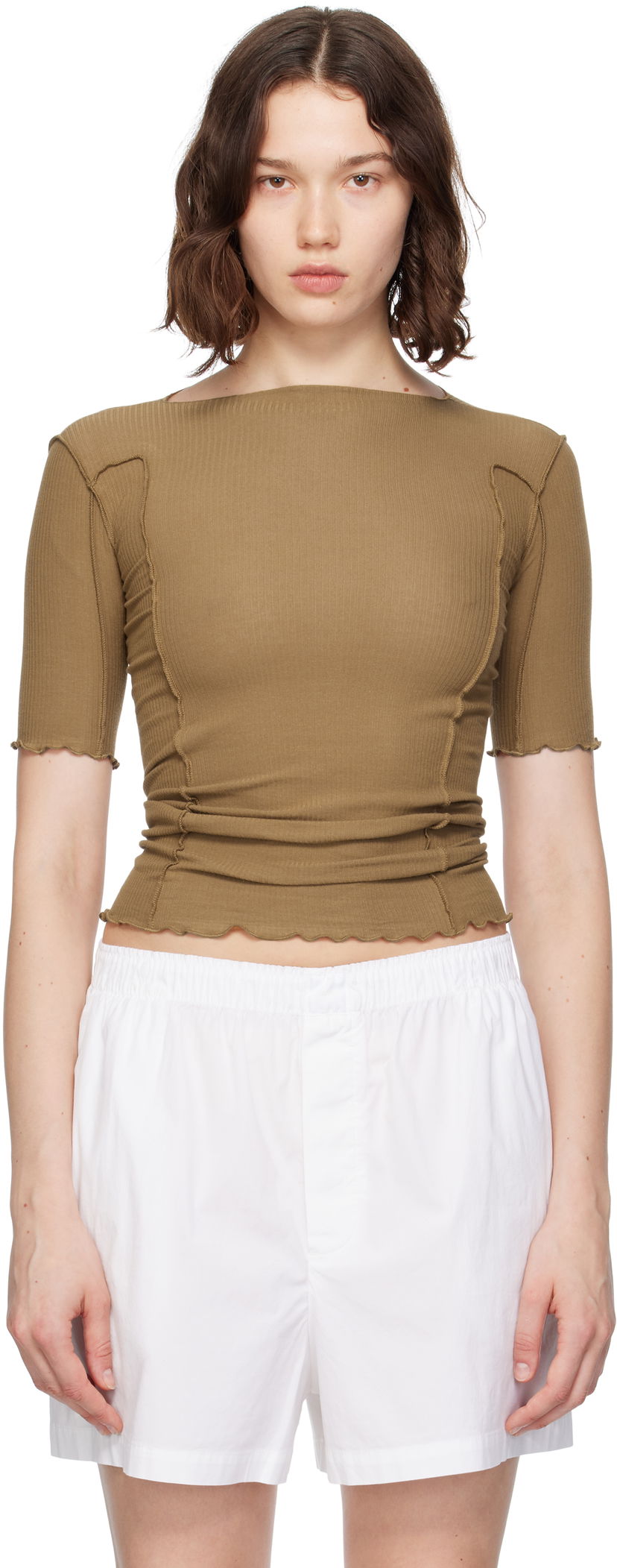 Футболка Baserange Baserange Omato 3/4 Sleeve T-Shirt Коричневий | TTO3-RB-SU25