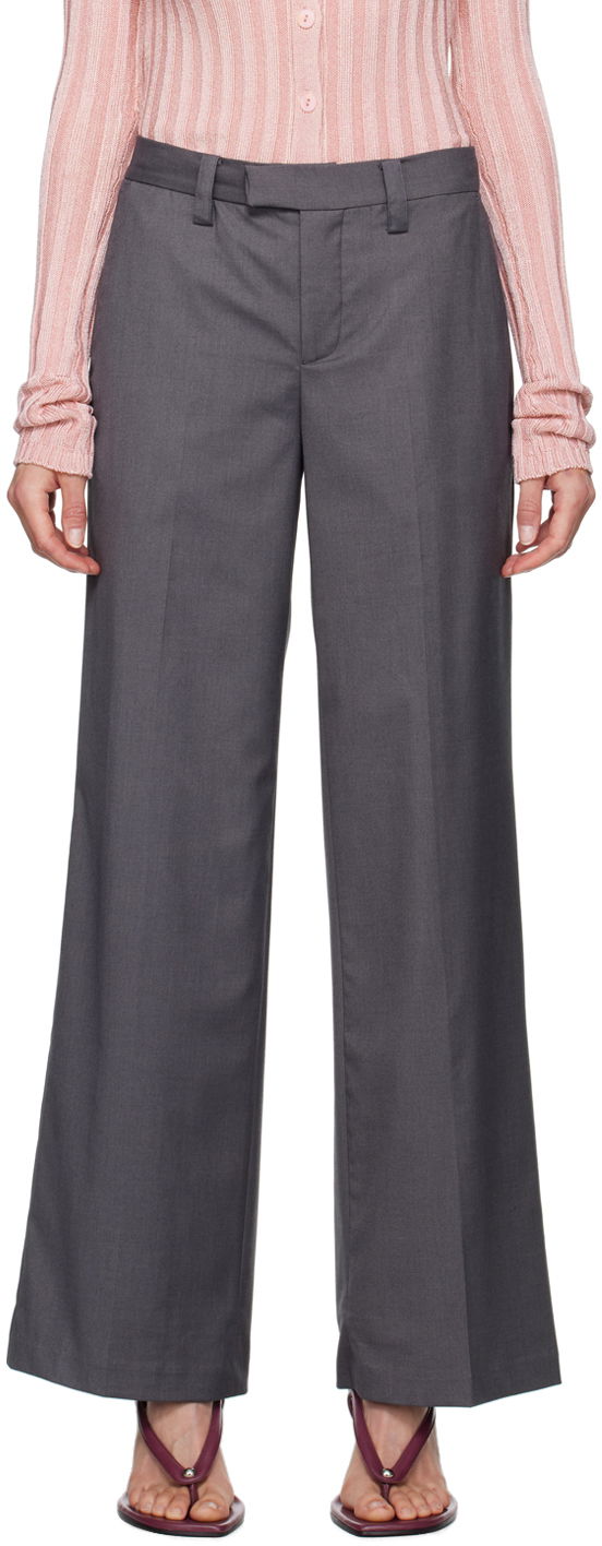 Штани GUIZIO Guizio Athalia Wide-Leg Trousers Сірий | P24205W103