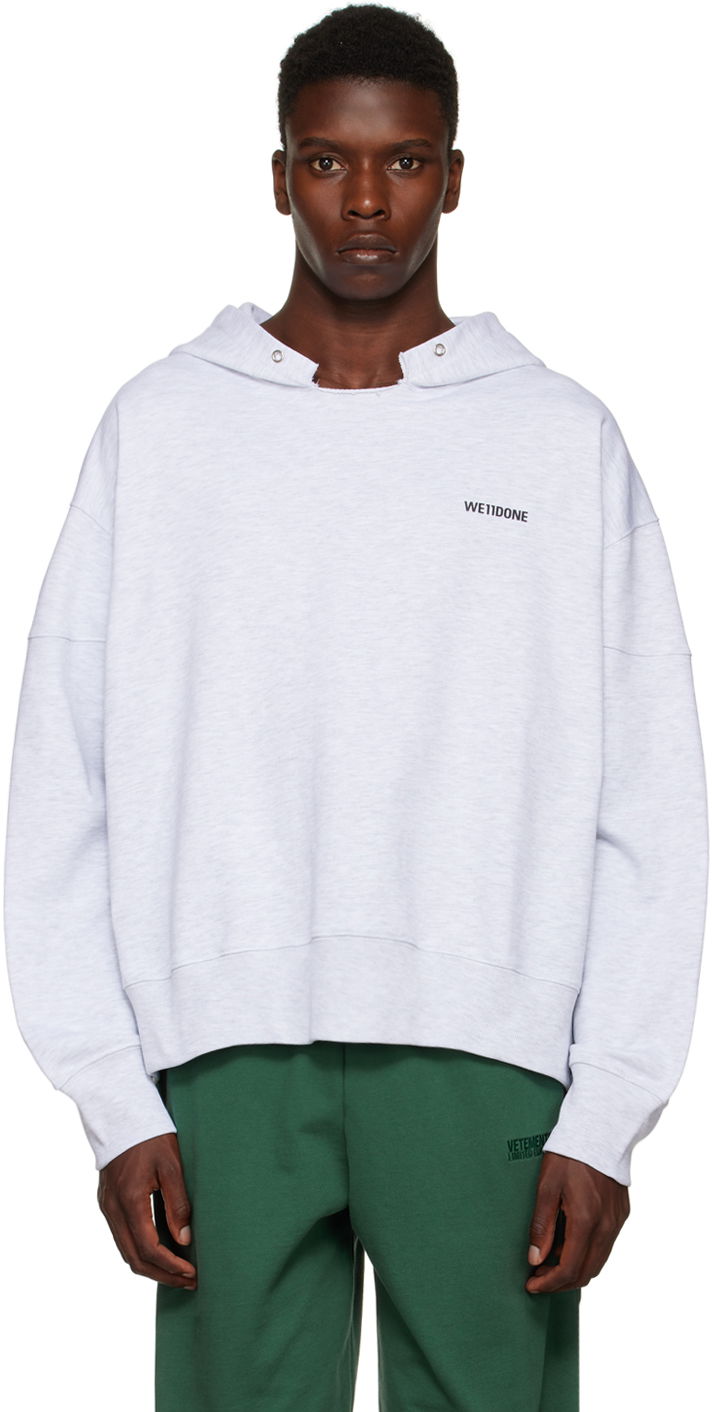 Світшоти We11done We11done Raw Edge Hoodie Сірий | WD-TH3-22-867-U-GY