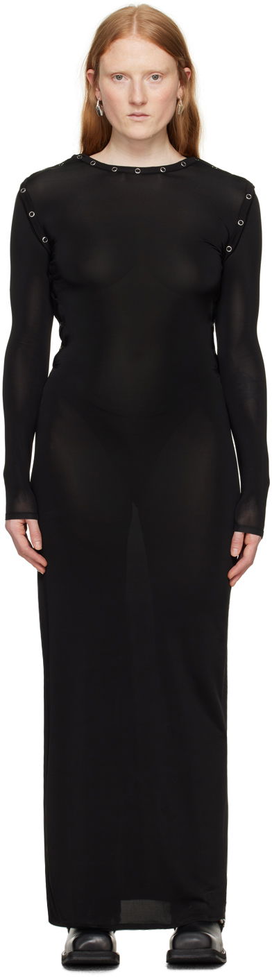 плаття Y/PROJECT Black Snap Off Maxi Dress чорний | 104DR003