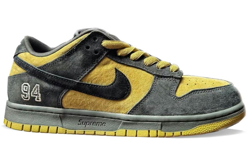 Кросівки та взуття Nike SB Supreme x Dunk Low "Camper Green" Жовтий | HQ8487-300