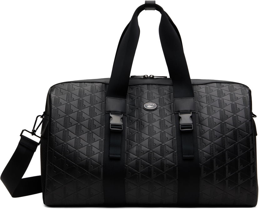 Дорожня сумка Lacoste Lacoste Nomogram Leather Weekend Bag чорний | NH4839MR_000