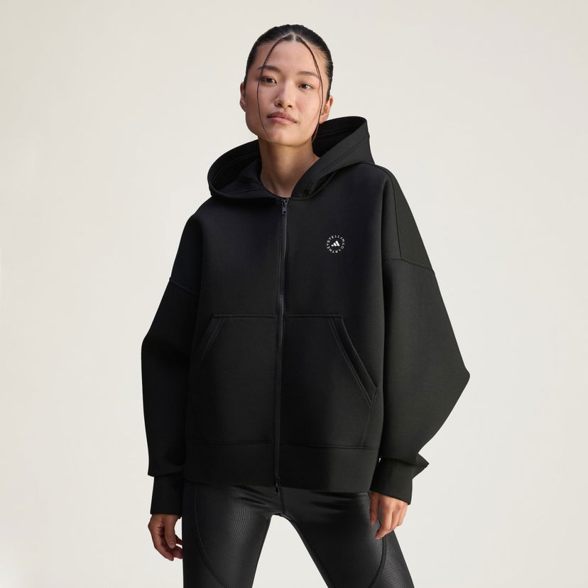 Світшоти adidas Performance Stella McCartney Scuba Full-Zip Hoodie чорний | JV7036