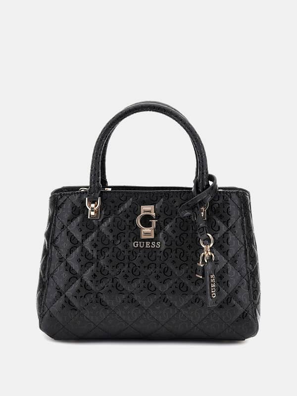 Сумочка GUESS Bessey 4G Logo Patent Handbag чорний | HWGG9522060