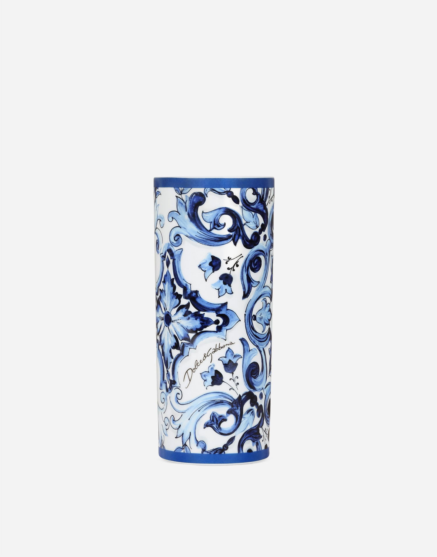 Домашній декор Dolce & Gabbana Dolce & Gabbana Cylindrical Porcelain Majolica-print Vase Різнокольоровий | TCC196TCAMZUB011, 0