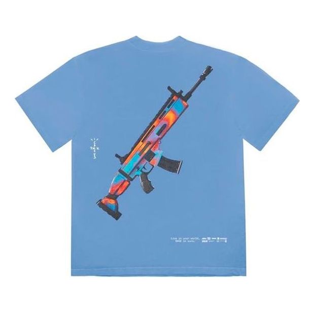 Футболка Cactus Jack by Travis Scott Travis Scott The Scotts Astro Goosebumps T-Shirt Синій | TC-298, 0