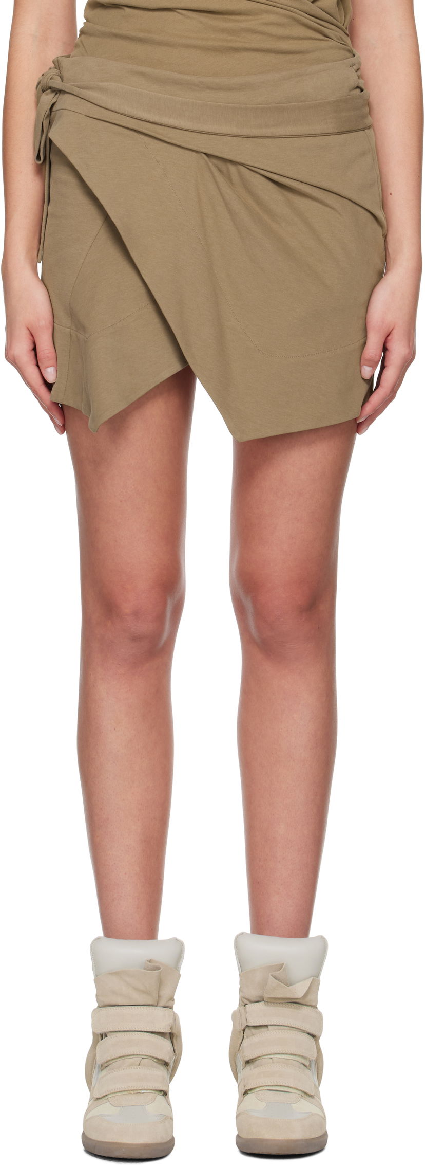 Спідниця ISABEL MARANT Wrap Design Mini Skirt Зелений | 25PJU0198FD-A1N41I