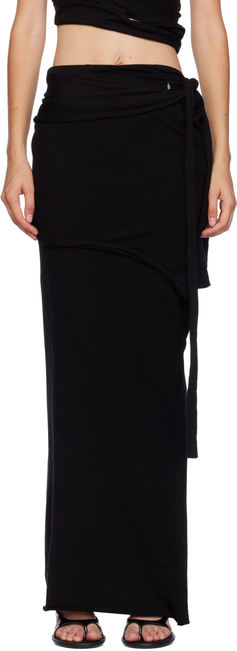 Спідниця Ottolinger Ottolinger Lounge Drape Maxi Skirt чорний | 107-302007-01
