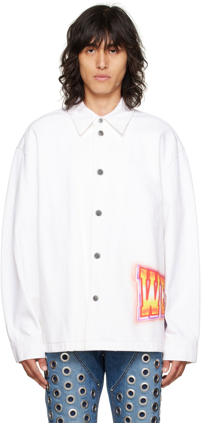 Куртка We11done We11done Printed Denim Jacket білий | WD-DJ3-22-312-U-WH