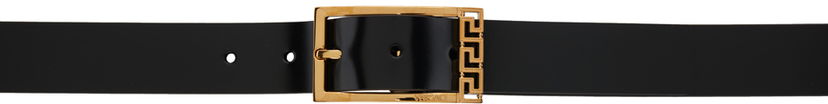 Ремені Versace Black Greca Leather 3 CM Belt чорний | 1015105_1A08779