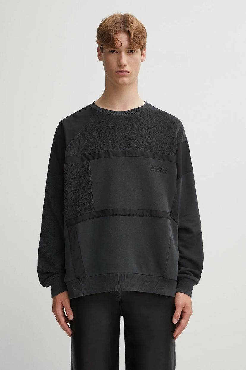 Світшоти Maison Margiela MM6 Maison Margiela Patchwork Sweatshirt чорний | SH2GU0026.M25024.899