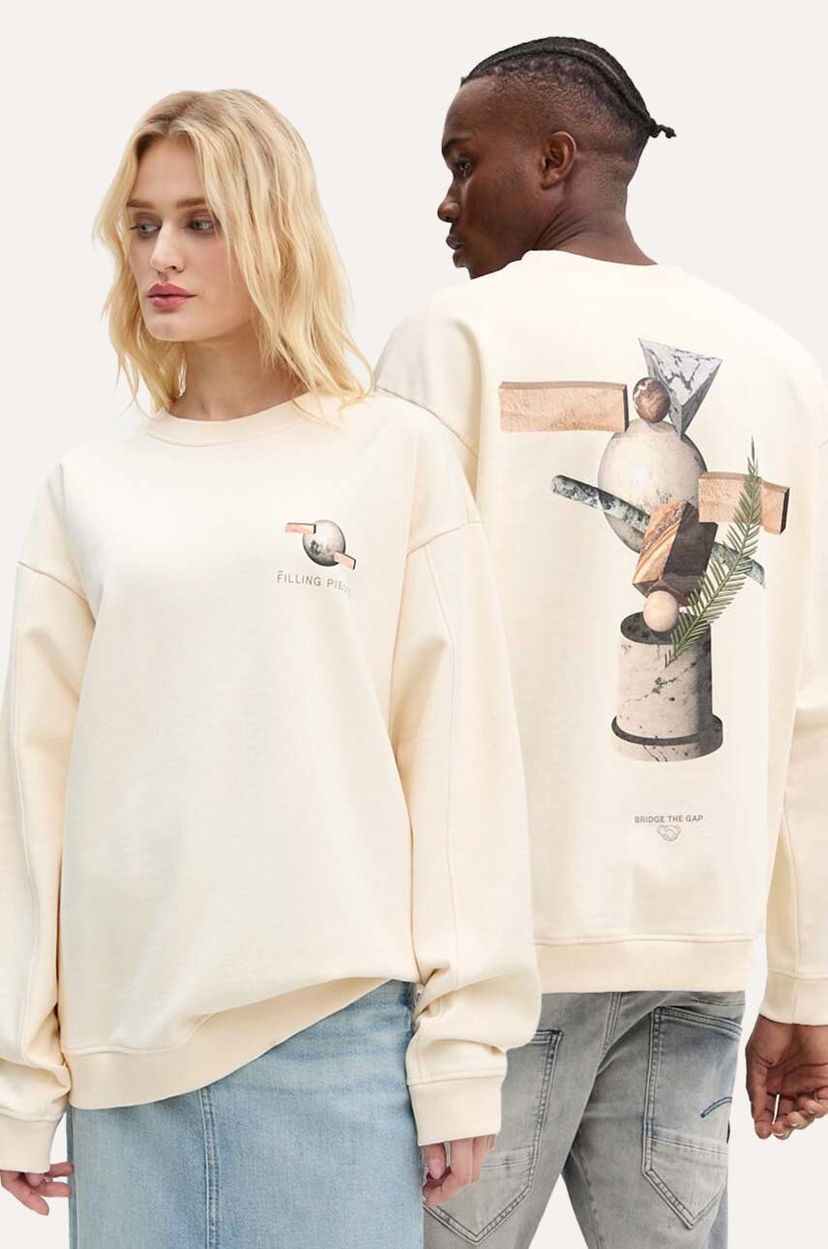 Світшоти Filling Pieces Filling Pieces Printed Sweatshirt бежевий | 74514089936