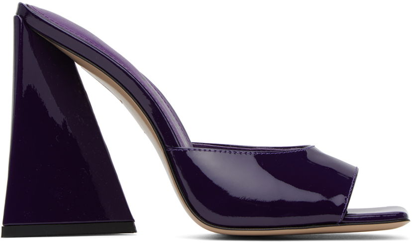 Аксесуари The Attico Attico Devon Patent Leather Heeled Mules Фіолетовий | 241WS000 L002