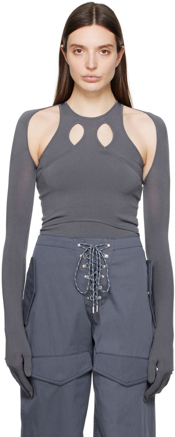 Безрукавка Dion Lee Dion Lee Bolero Cutout Top Сірий | C7245PS24