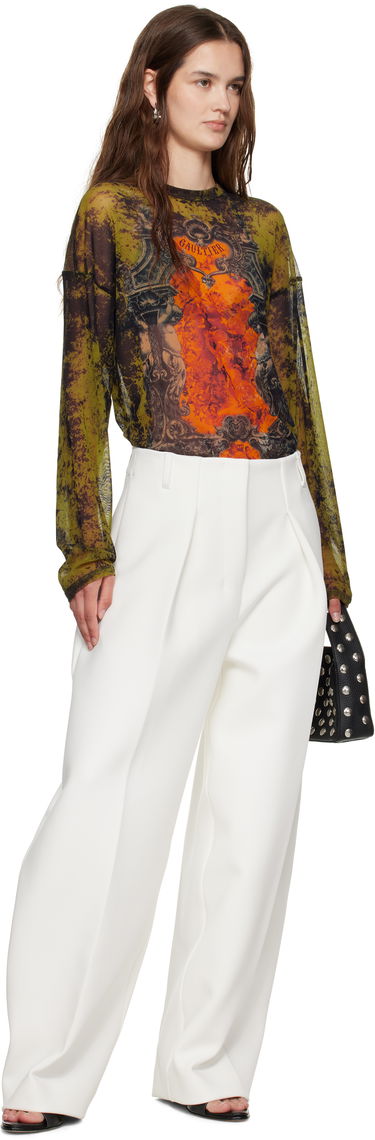 Футболка Jean Paul Gaultier Jean Paul Gaultier Oversized Medallion Graphic Top Зелений | 25/03-W-TO340-M006P-004115, 4