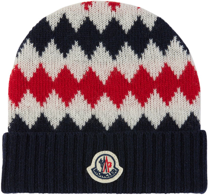 Шапка Moncler Argyle Beanie Червоний | J29513B00008M1241