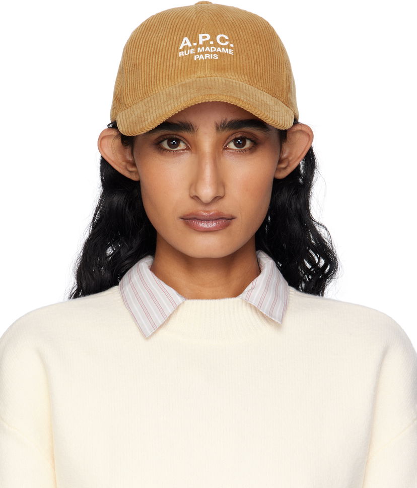 Кепка A.P.C. A.P.C. Charlie 'Rue Madame' Corduroy Baseball Cap бежевий | COHBB-M24163