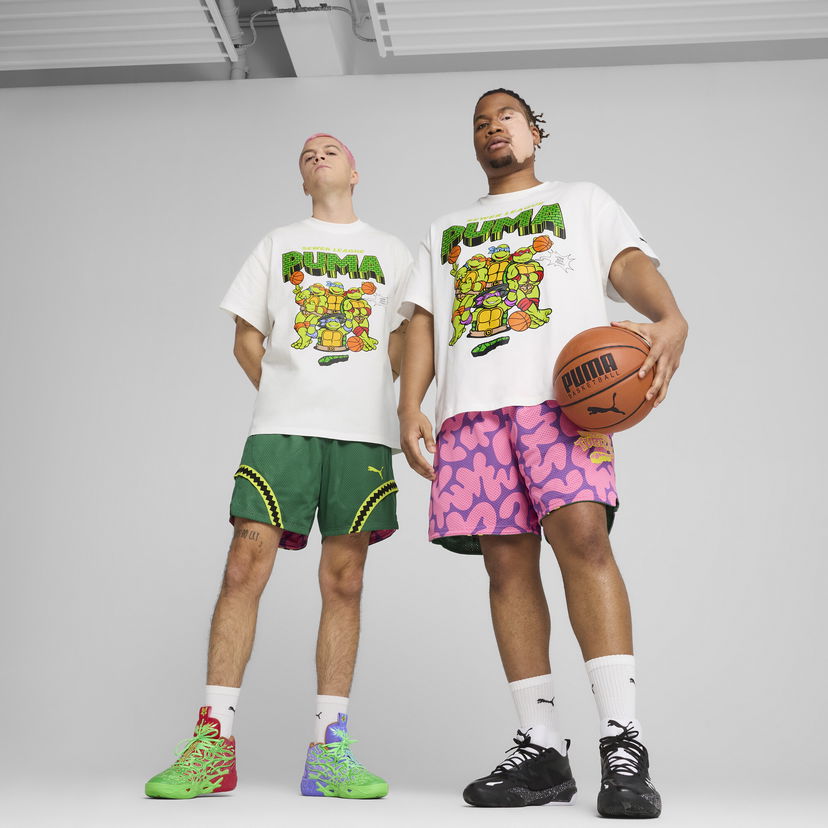 Футболка Puma PUMA x TMNT Reversible Basketball Shorts білий | 630931_01
