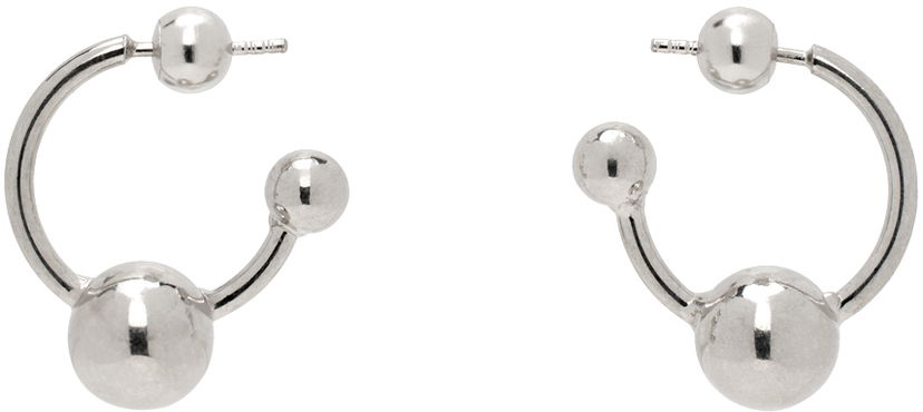 Сережки Jean Paul Gaultier Jean Paul Gaultier Silver Ball Hoop Earrings Металік | 24/25-U-BO036-X053-91