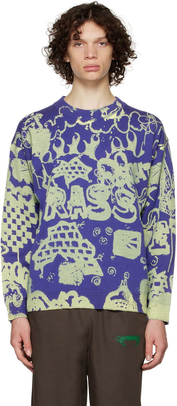 Cветр PACCBET Rassvet Blue Spray Sweater темно-синій | 2 BLUE