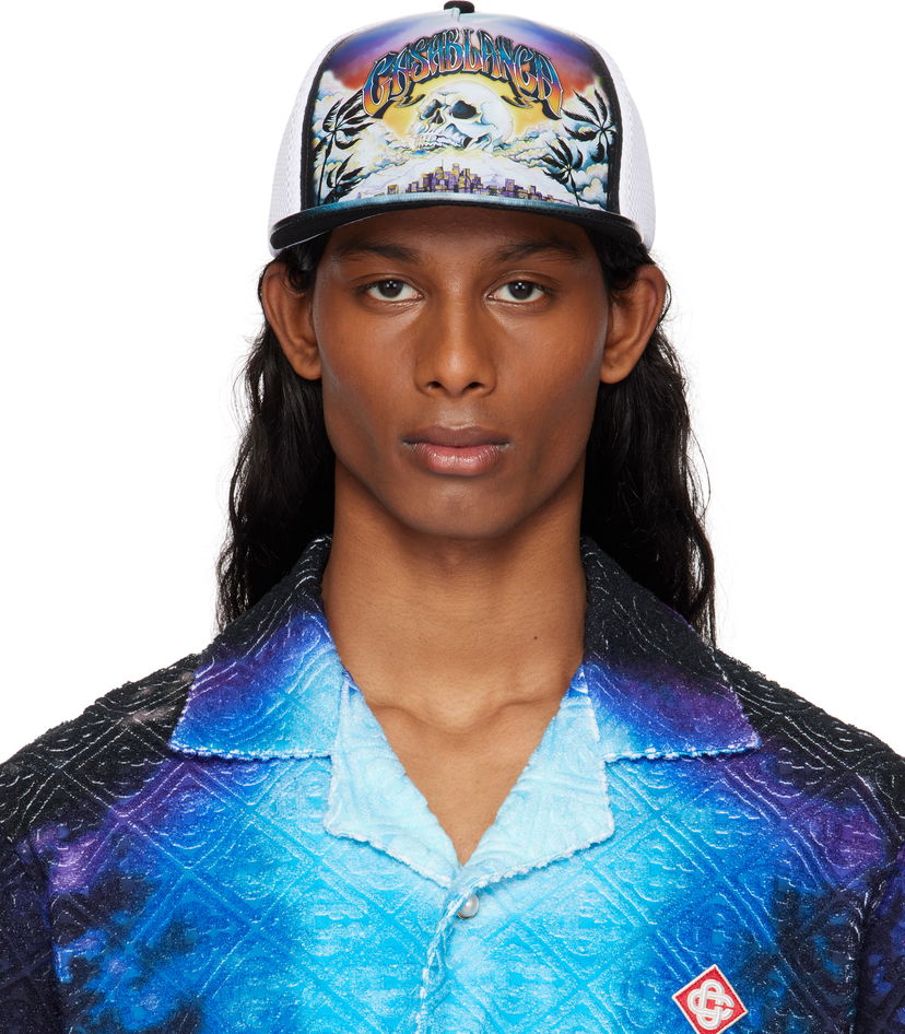 Кепка Casablanca Casablanca 'La Prémonition' Trucker Cap білий | AS25-HAT-014-01