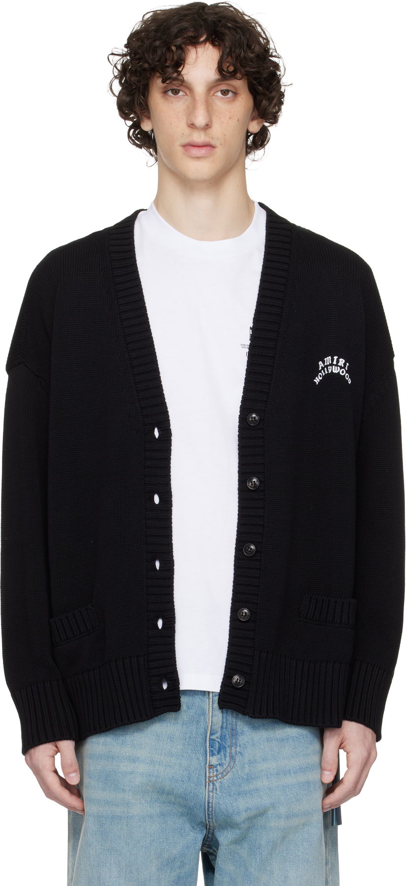 Cветр AMIRI AMIRI Hollywood Cardigan чорний | AWKNCD1027
