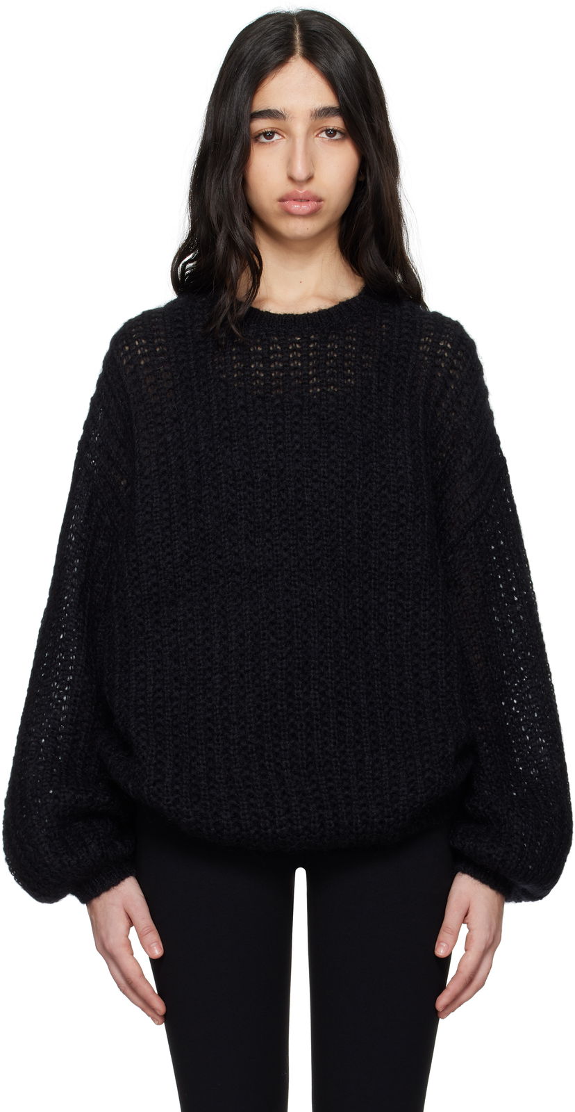 Cветр TOTEME TOTEME Puffed Knit Sweater чорний | 252-WRT0547-YA0160