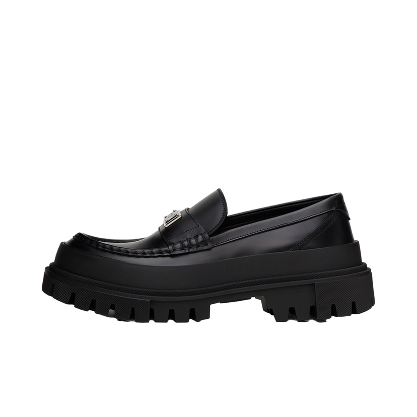 Кросівки та взуття Dolce & Gabbana Black Hi-Trekking Loafers чорний | A30170AI027