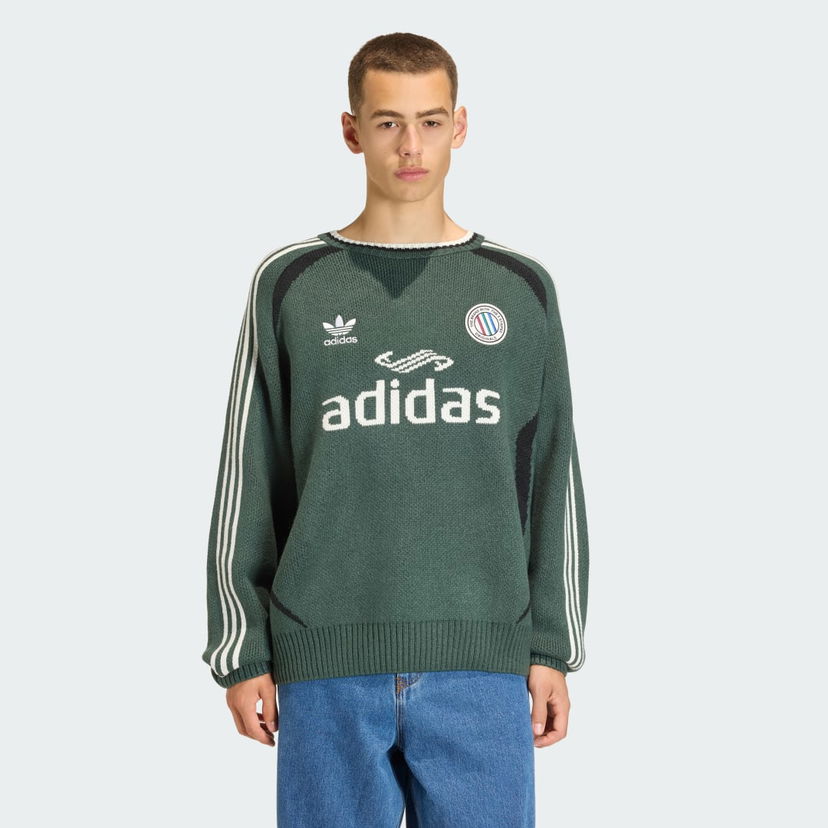 Cветр adidas Performance Adicolor Blokecore Sweater Зелений | KQ5082