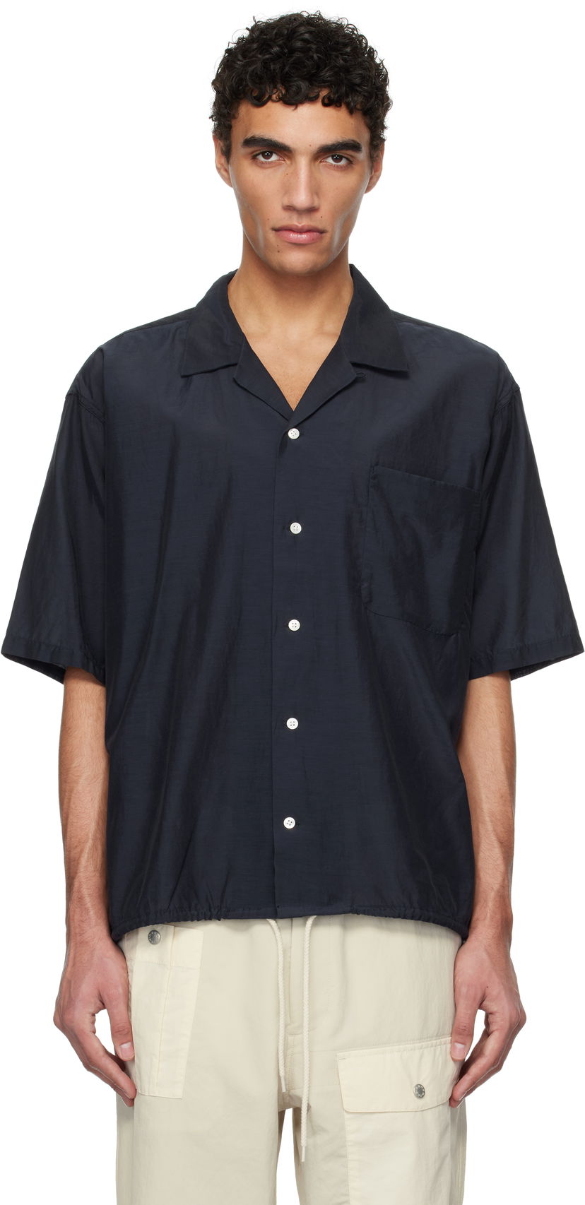 Сорочка NANAMICA Nanamica Open Collar Short Sleeve Shirt темно-синій | S25SG019U
