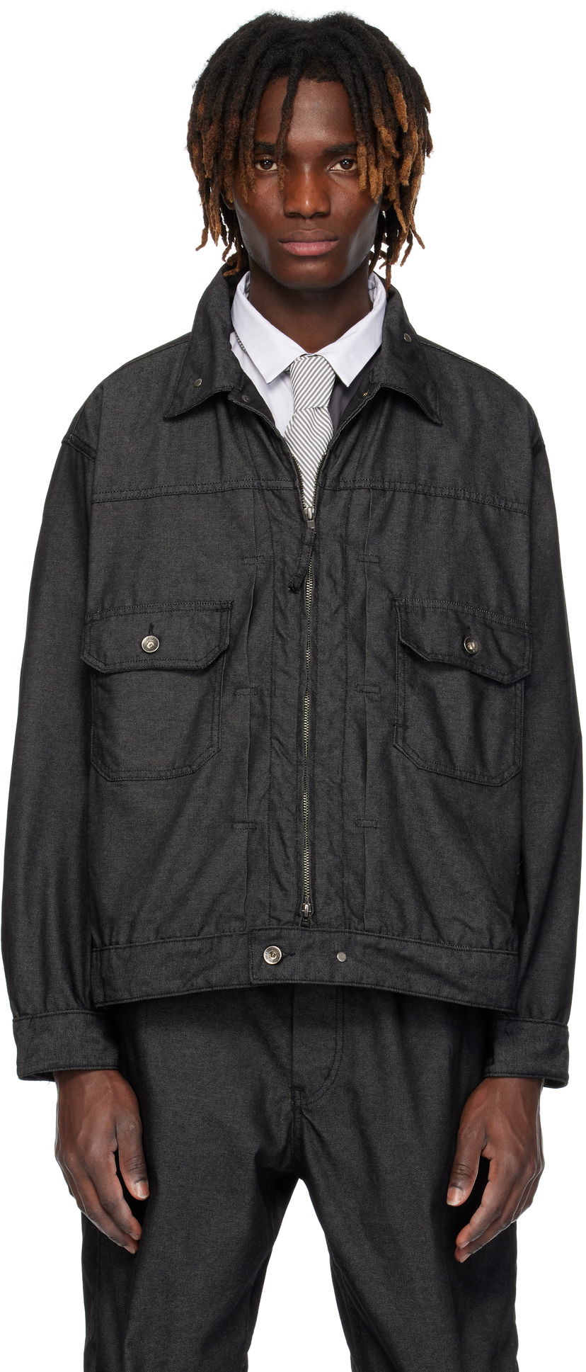 Куртка Engineered Garments Engineered Garments Trucker Denim Jacket чорний | 25S1D007