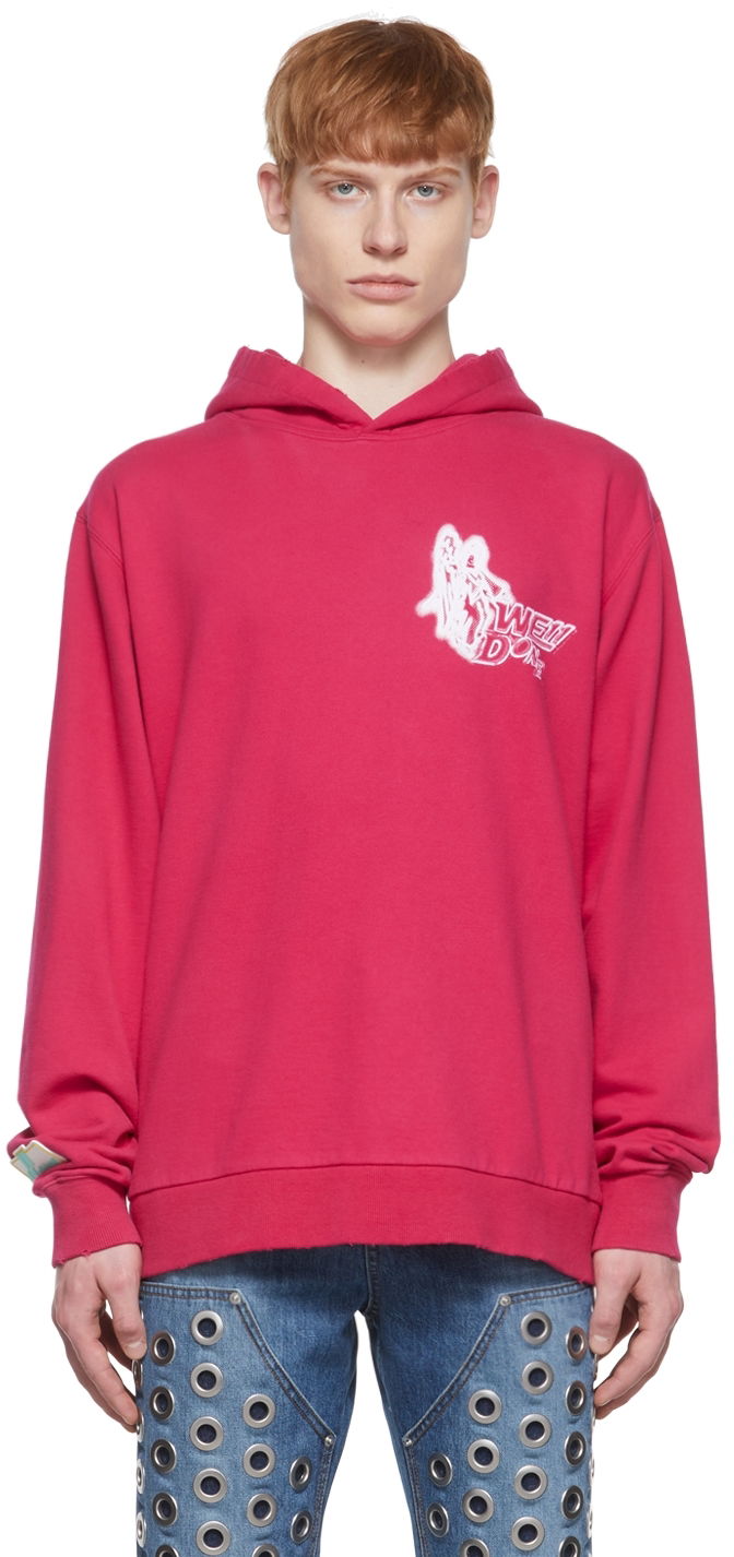 Світшоти We11done Cotton Hoodie Рожевий | WD-TH1-22-549-U-HP