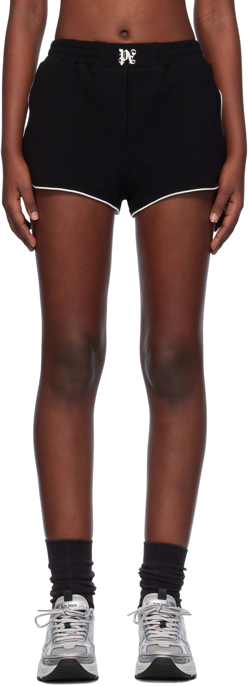 Шорти Palm Angels Monogram Boxer Shorts чорний | PWCB049F24FAB0011003