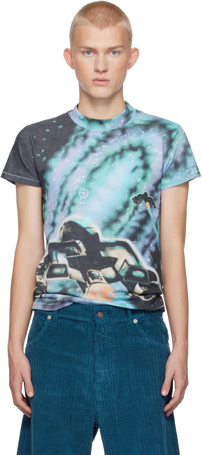 Футболка ERL ERL Space Graphic T-Shirt Синій | ERL09T003