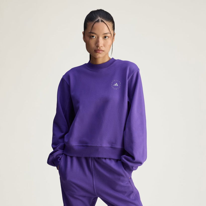 Світшоти adidas Performance adidas by Stella McCartney Regular Sweatshirt Фіолетовий | JW4691