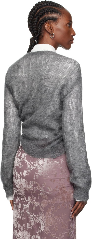 Cветр Ann Demeulemeester Ann Demeulemeester Zinaida Drawstring Sweater Сірий | 2520-W-KN35-KN069-088, 2
