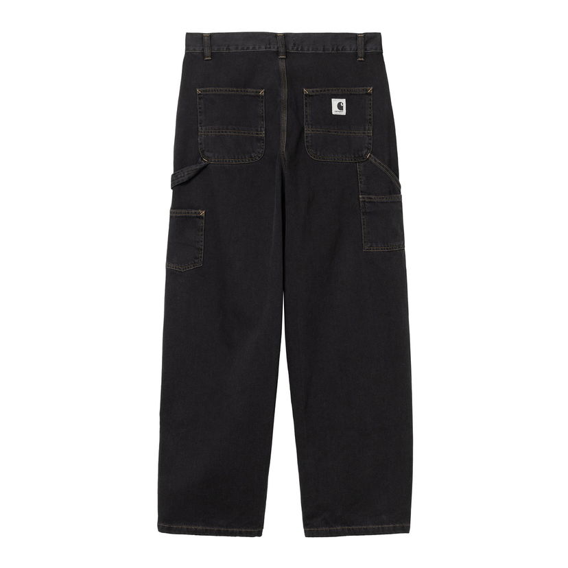 Штани карго Carhartt WIP Double Knee Stone Washed Pants чорний | I034229_9