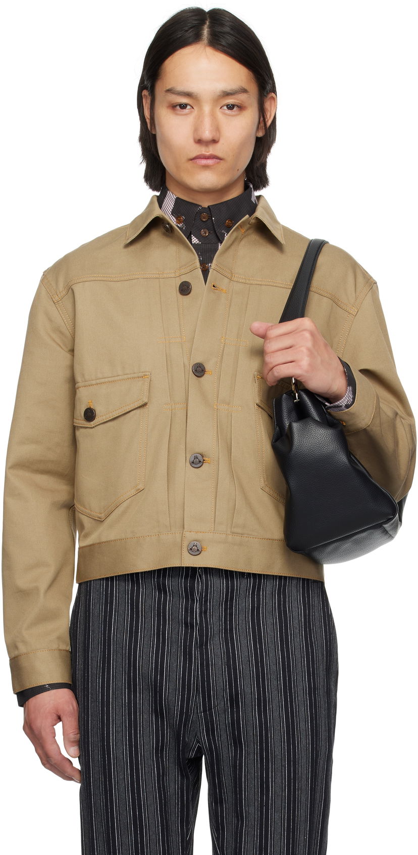 Куртка Vivienne Westwood Vivienne Westwood Marlene Cropped Jacket бежевий | 2801000E-W011Y-