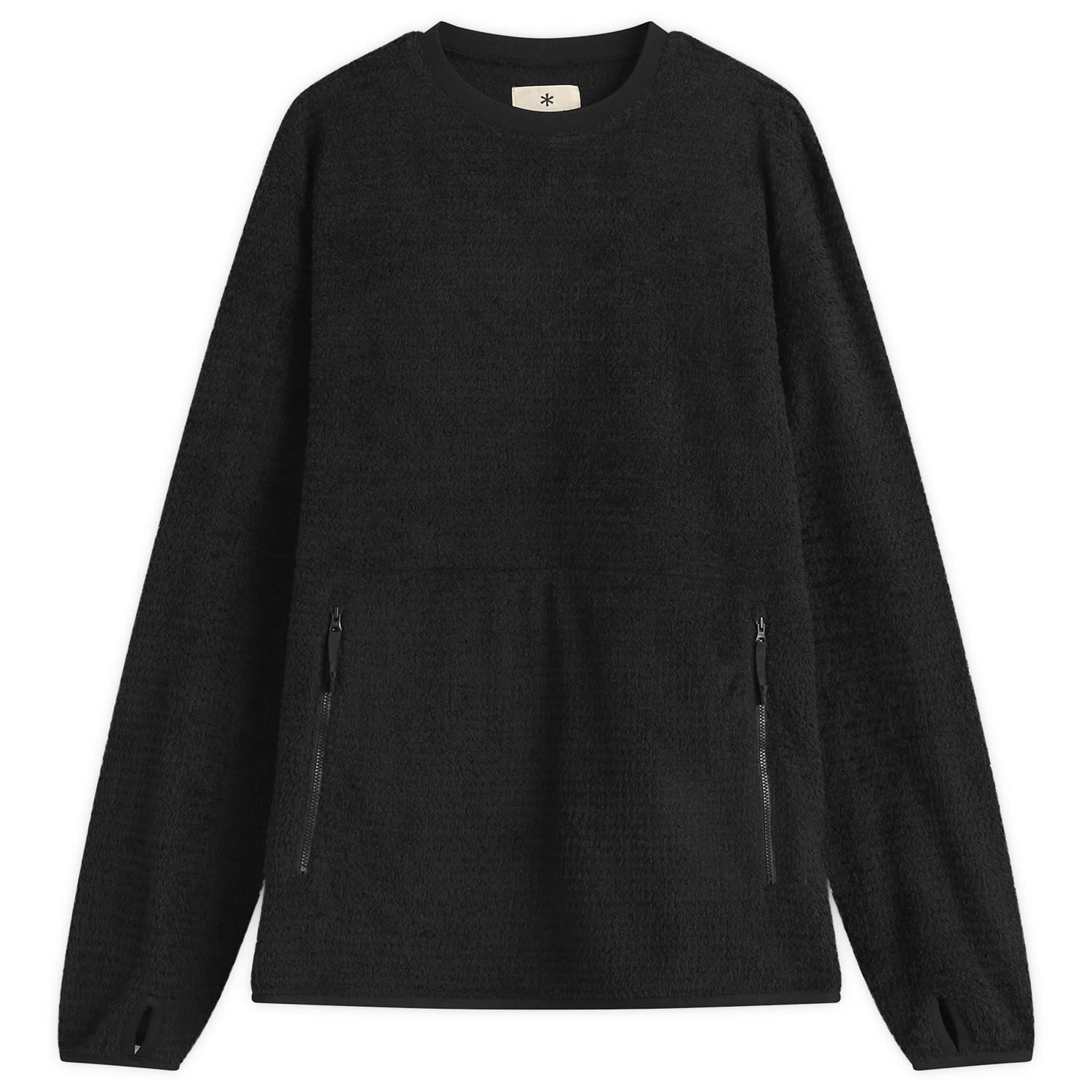 Світшоти Snow Peak Thermo Control Fleece Crewneck Pullover with Zippered Pockets чорний | SW-25AU0050-BLK, 1