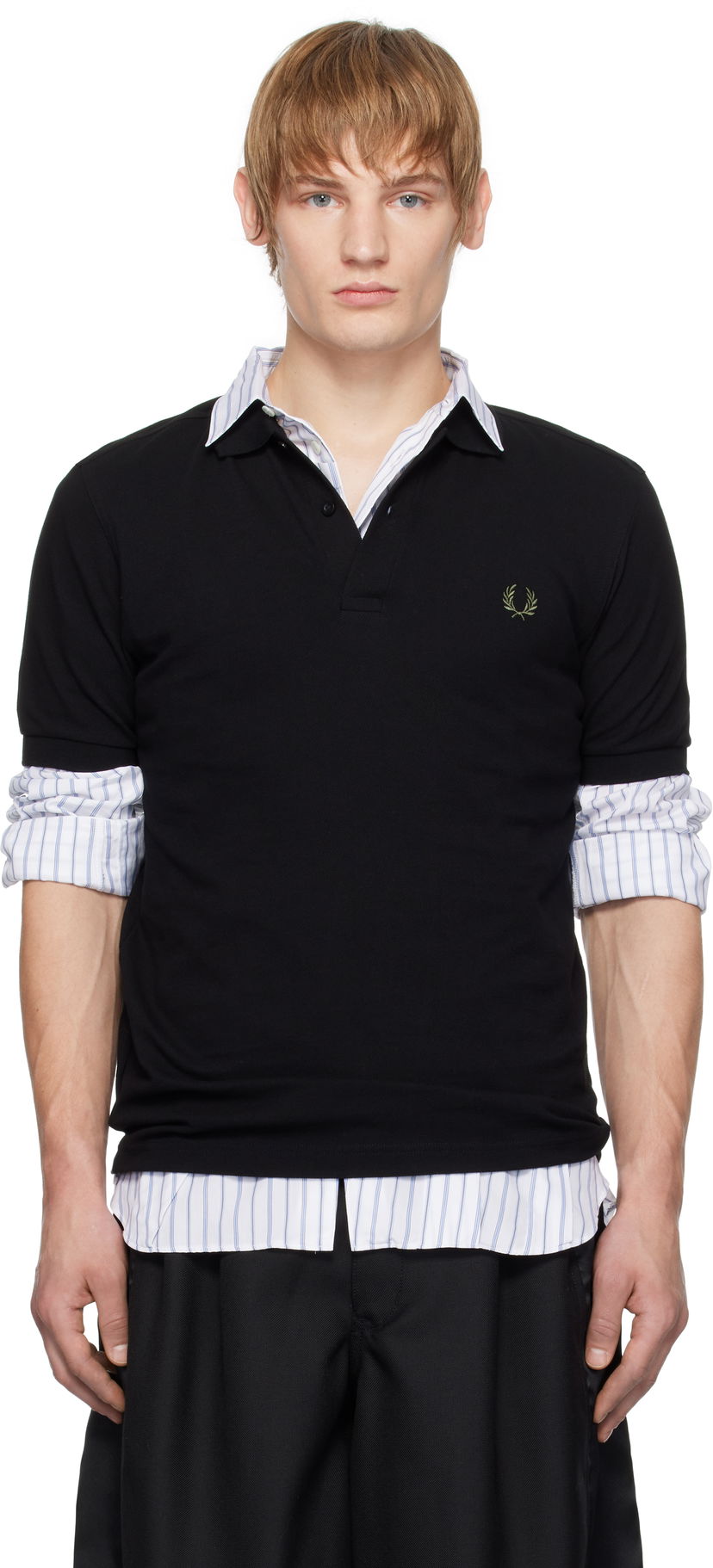 Сорочка поло Comme des Garçons Shirt Edition 'Freedom Is Energy' Polo чорний | FN-T501-W24