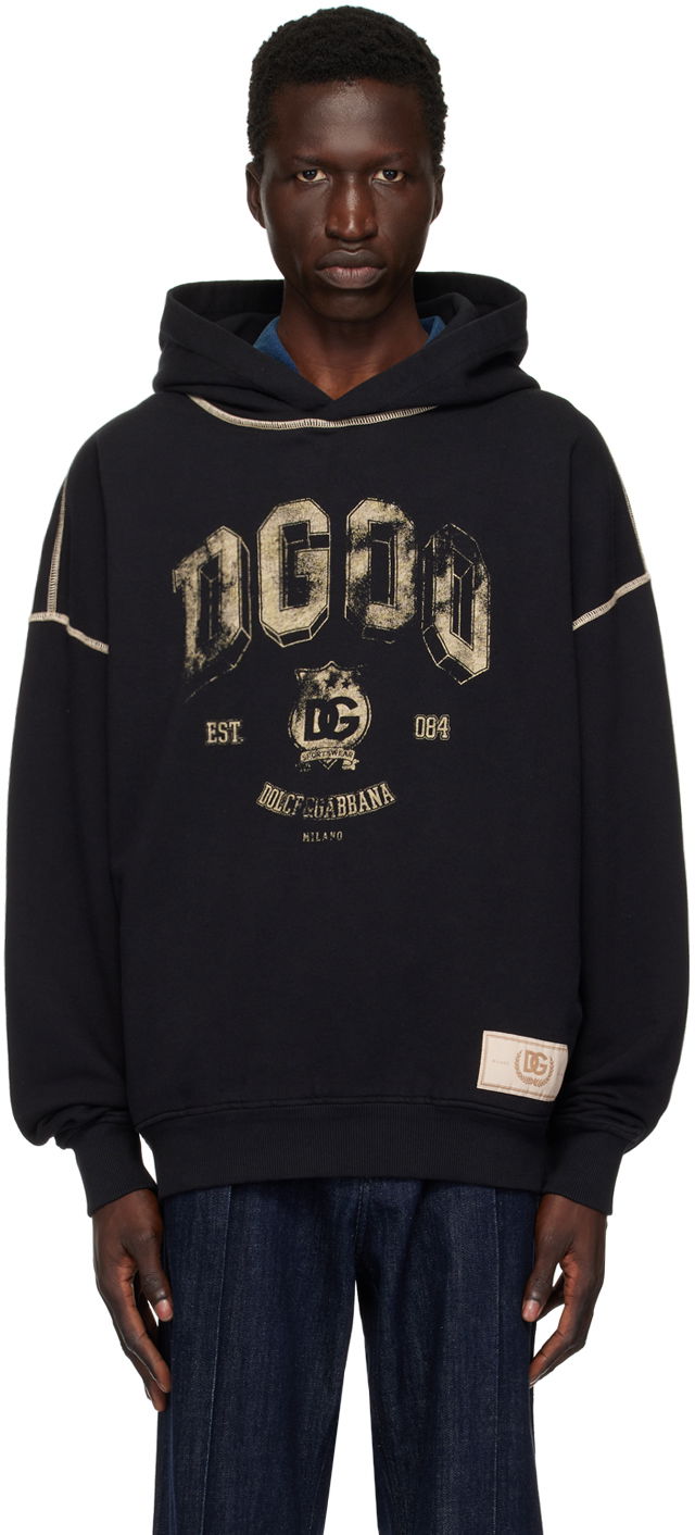 Світшоти Dolce & Gabbana Oversize Hoodie чорний | G9AJATG7NQC