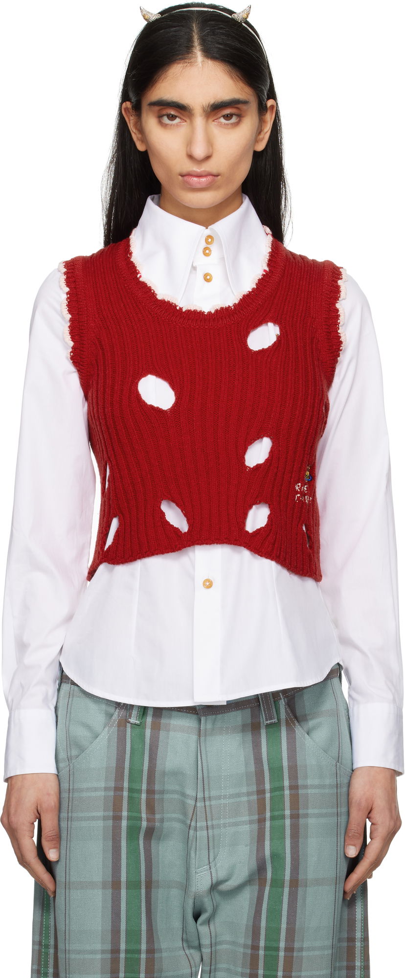 Жилет Vivienne Westwood Vivienne Westwood Slash Tank Top Червоний | 18030066-Y003H-