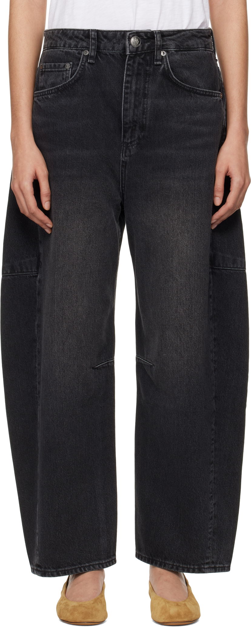 Джинси rag & bone rag & bone 'The Charlie' High-Rise Barrel Jeans чорний | WDD24F2994ACBS