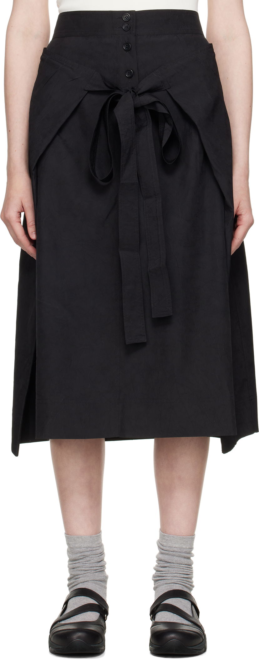 Спідниця YMC YMC George Midi Wrap Skirt чорний | Q3YAA