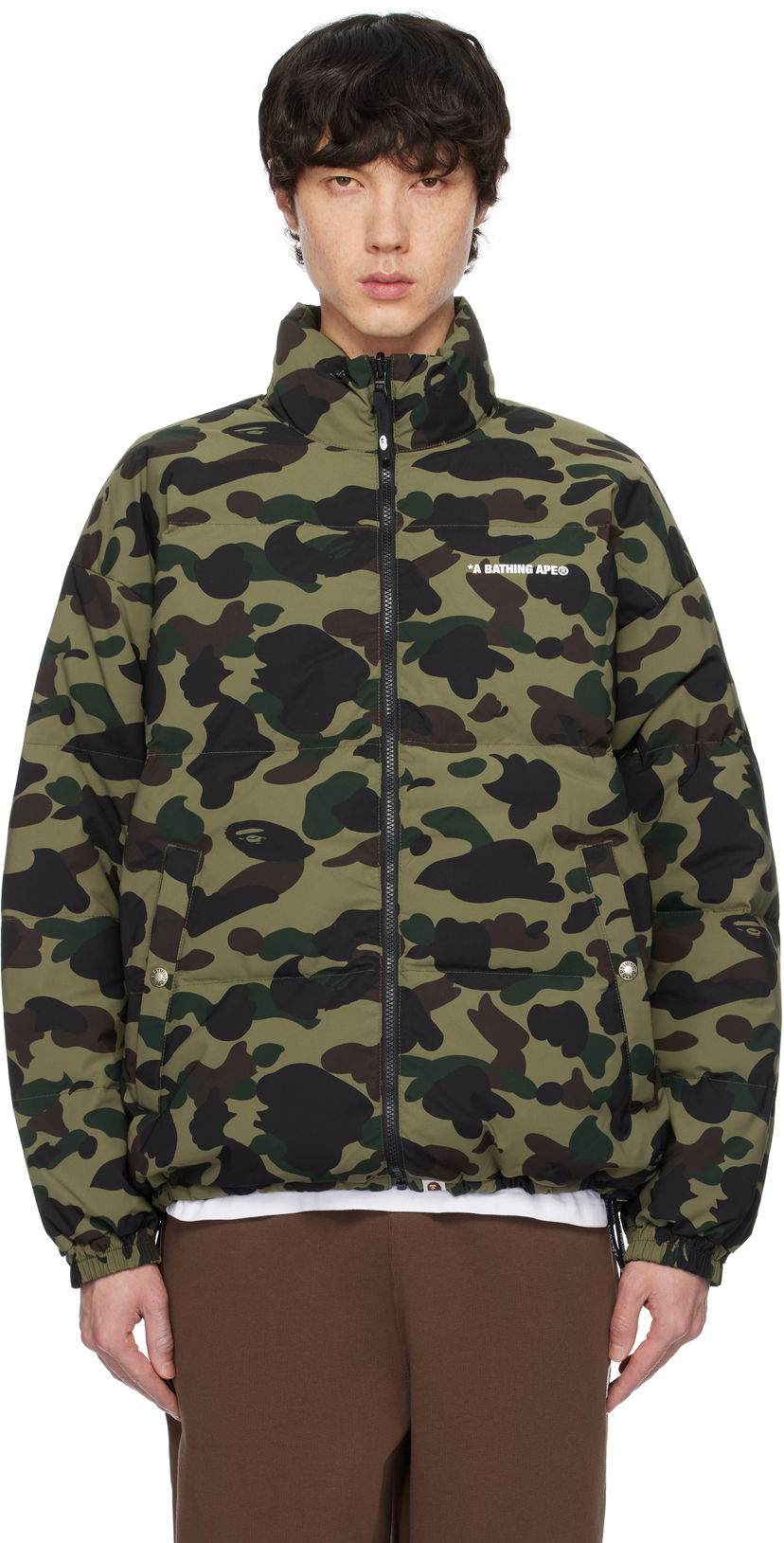Куртка BAPE Camo Reversible Down Jacket Зелений | 001DNK801009M