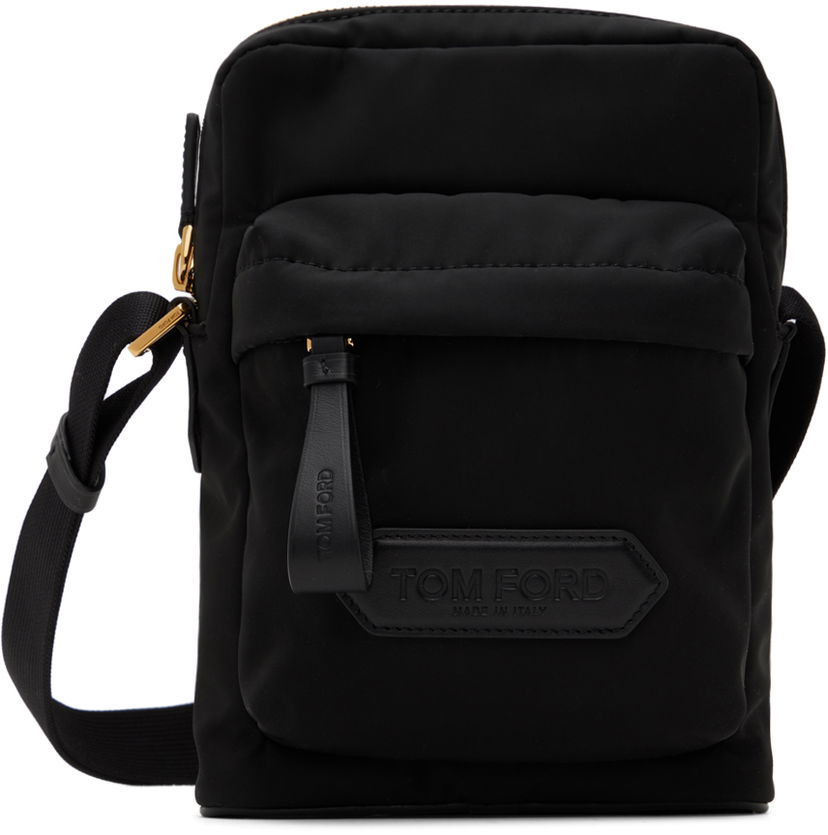Сумка Tom Ford Nylon Zip Crossbody Messenger Bag чорний | H0461-TNY017G